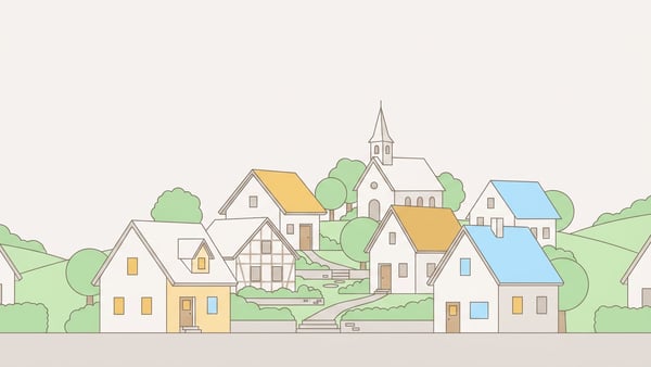 Illustrierte Stadtansicht von Nordkirchen