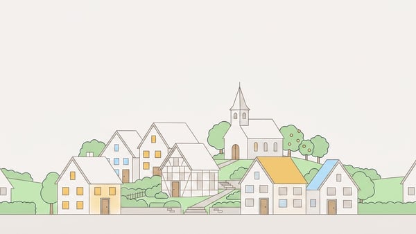 Illustrierte Stadtansicht von Datteln
