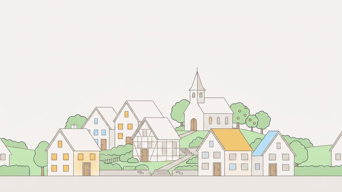 Illustrierte Stadtansicht von Datteln
