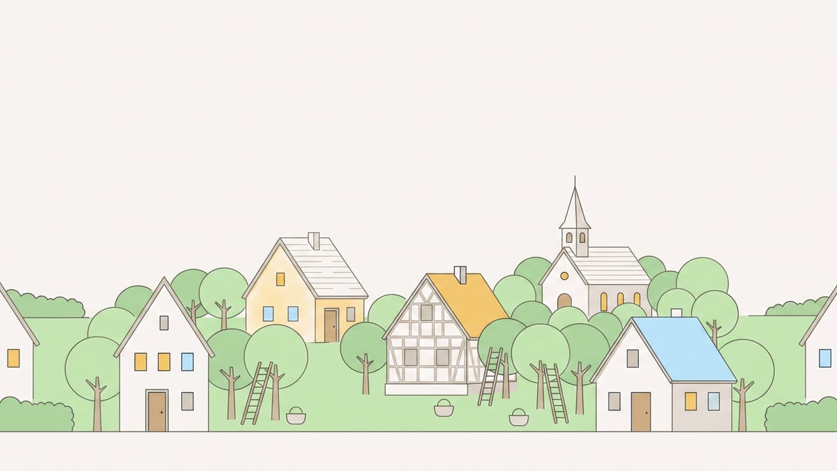 Illustrierte Stadtansicht von Ahrensfelde