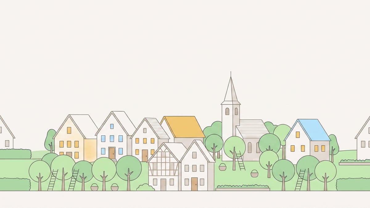 Illustrierte Stadtansicht von Holzwickede