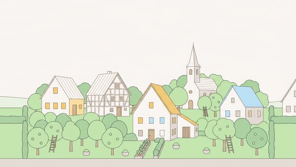 Illustrierte Stadtansicht von Ascheberg