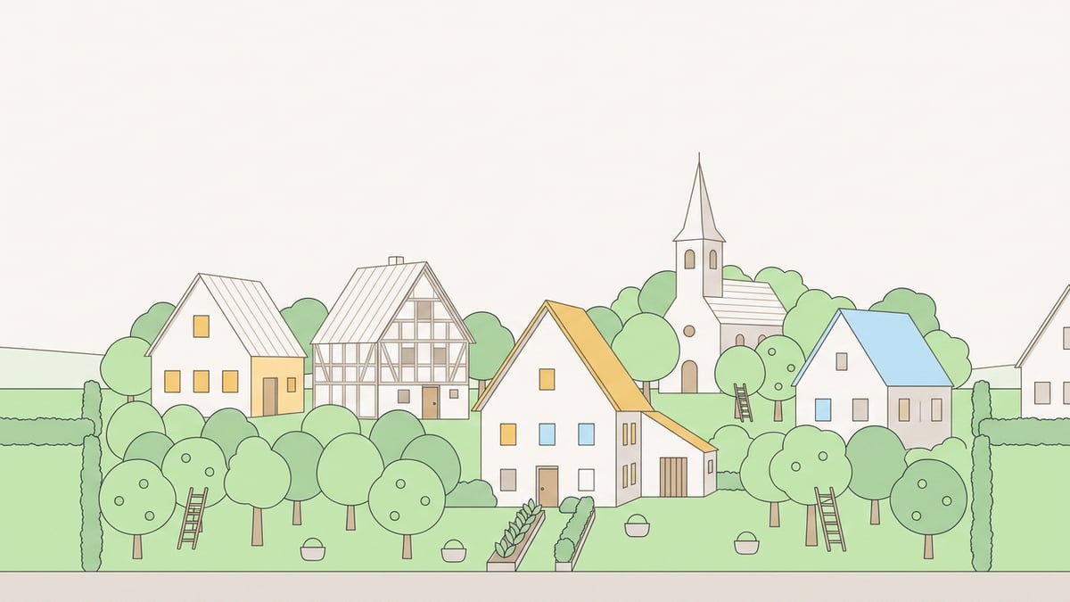 Illustrierte Stadtansicht von Ascheberg
