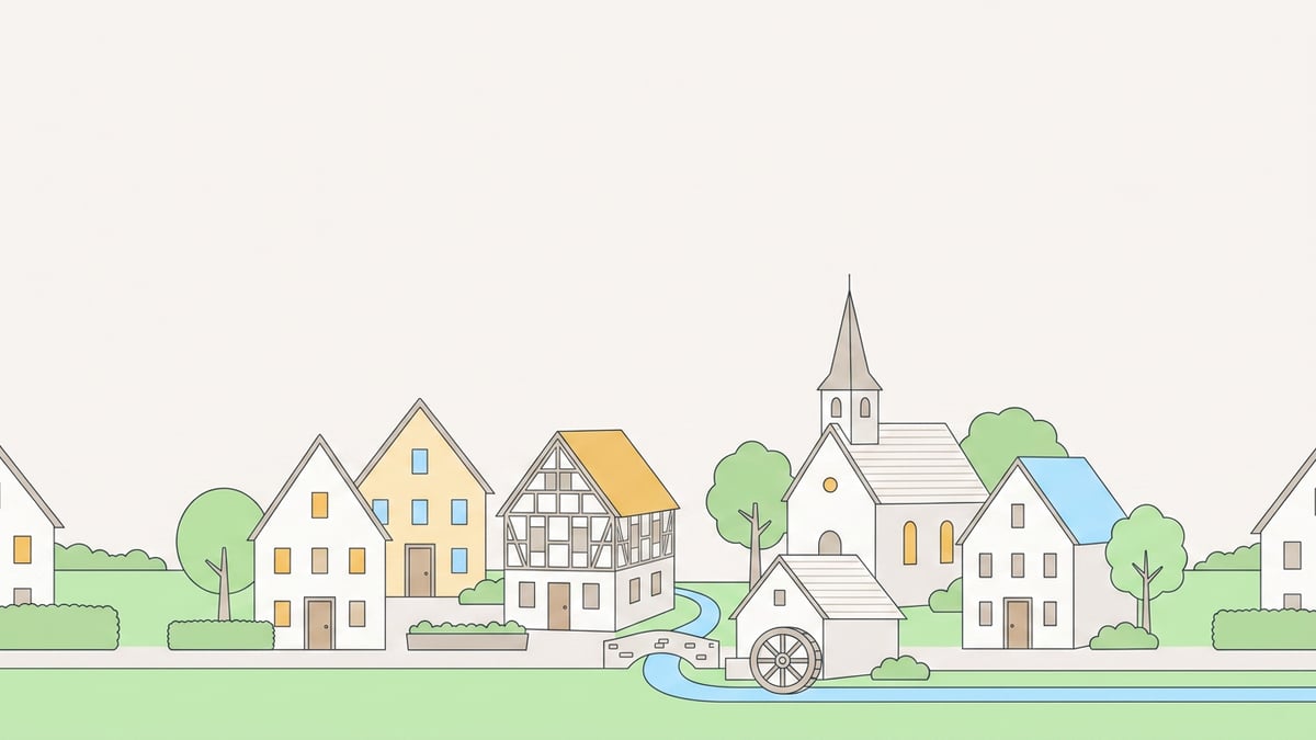 Illustrierte Stadtansicht von Königs Wusterhausen