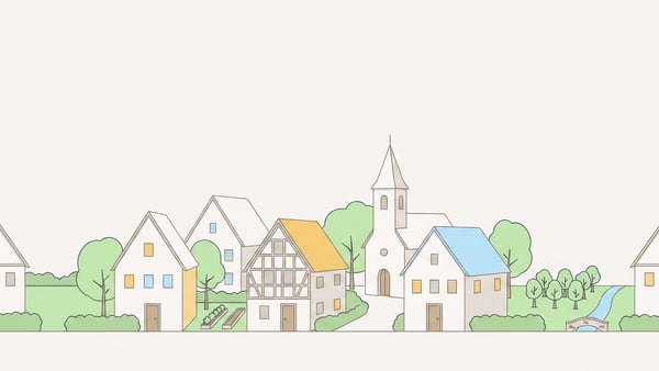 Illustrierte Stadtansicht von Salzburg