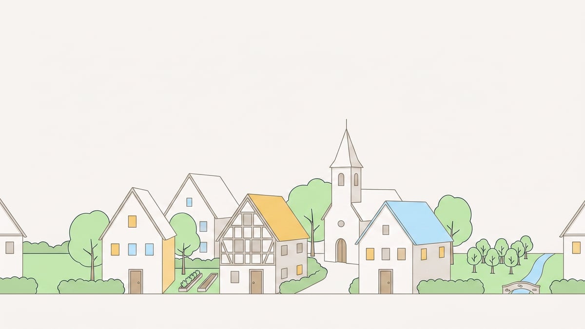 Illustrierte Stadtansicht von Hennigsdorf