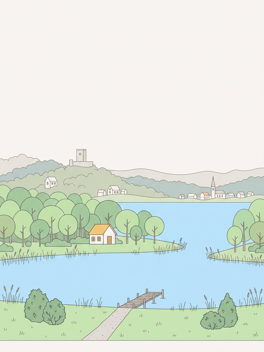 Illustrierte Landschaftsansicht von Kärnten