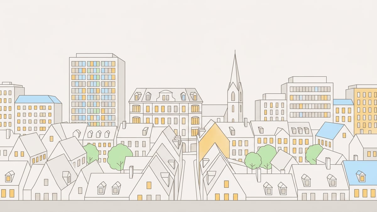 Illustrierte Stadtansicht von Dresden