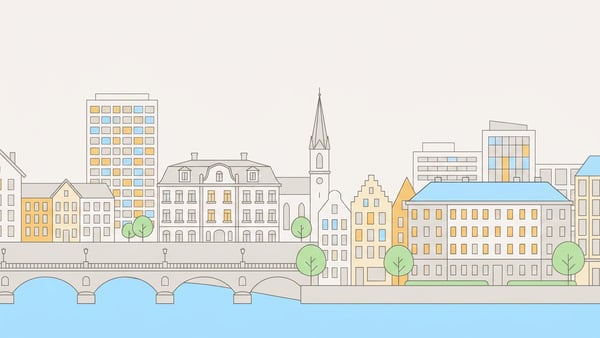 Illustrierte Stadtansicht von Nürnberg