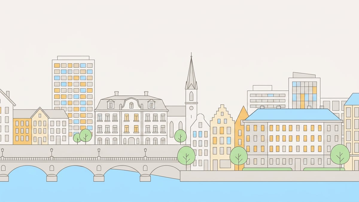 Illustrierte Stadtansicht von Nürnberg