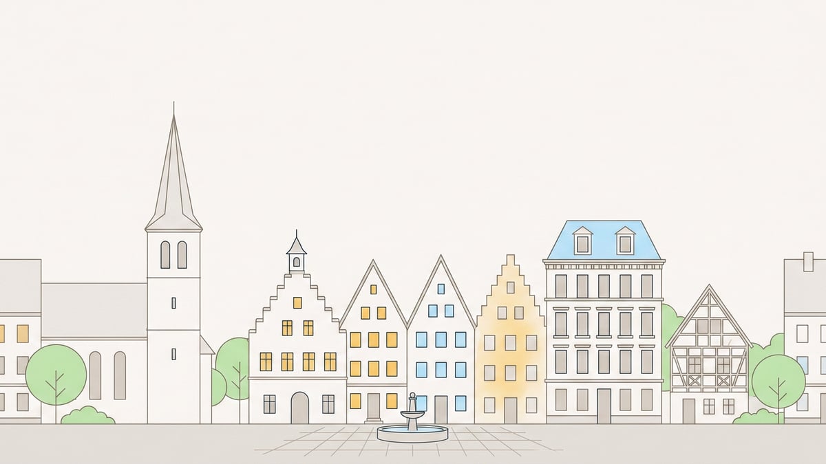 Illustrierte Stadtansicht von Hagen