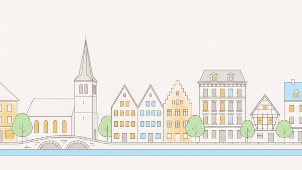 Illustrierte Stadtansicht von Osnabrück