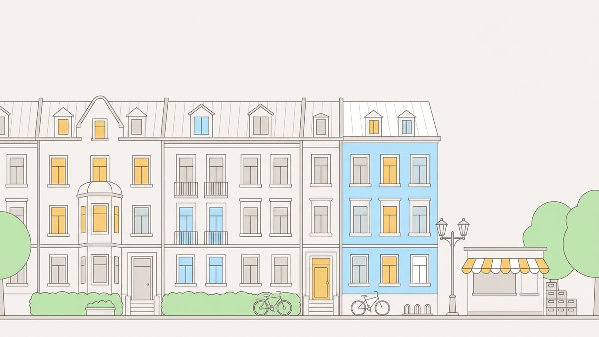 Illustrierte Straßenansicht von Schönebeck