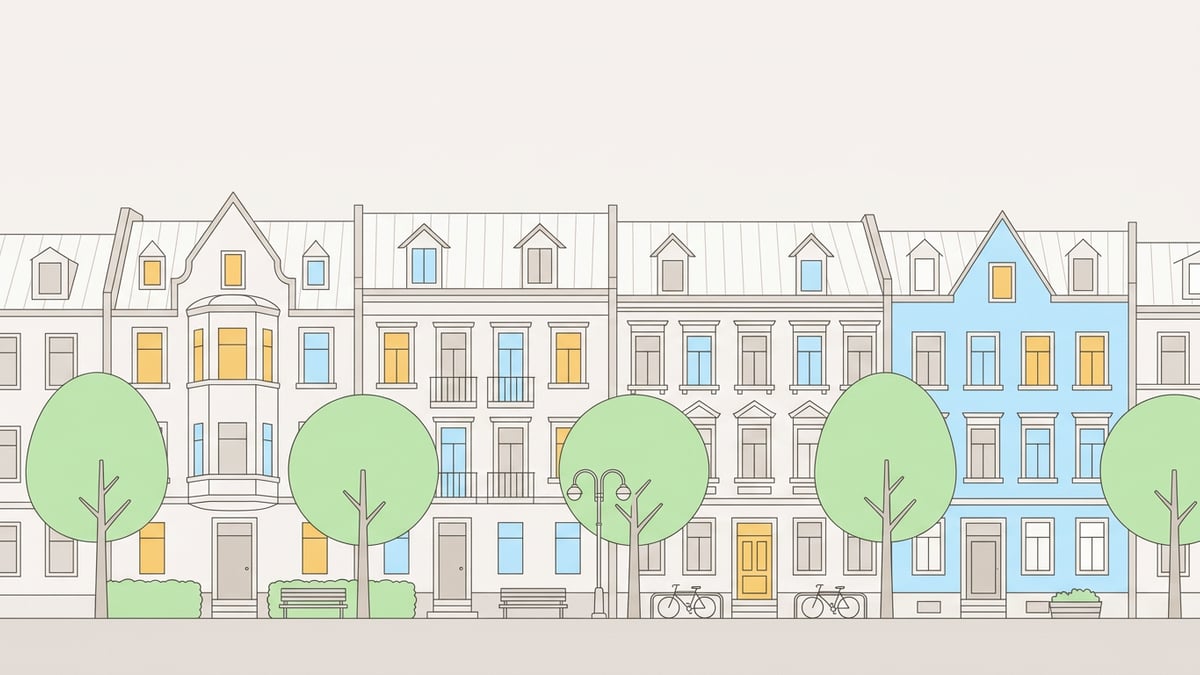 Illustrierte Straßenansicht von Endenich