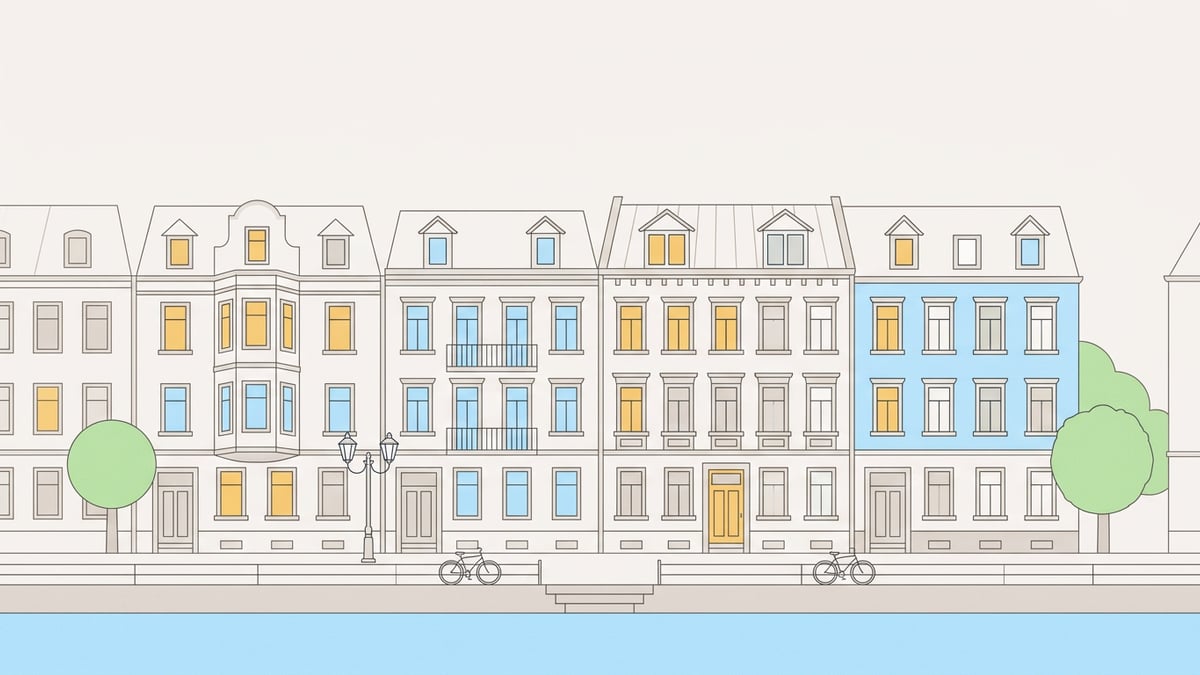 Illustrierte Straßenansicht von Methler