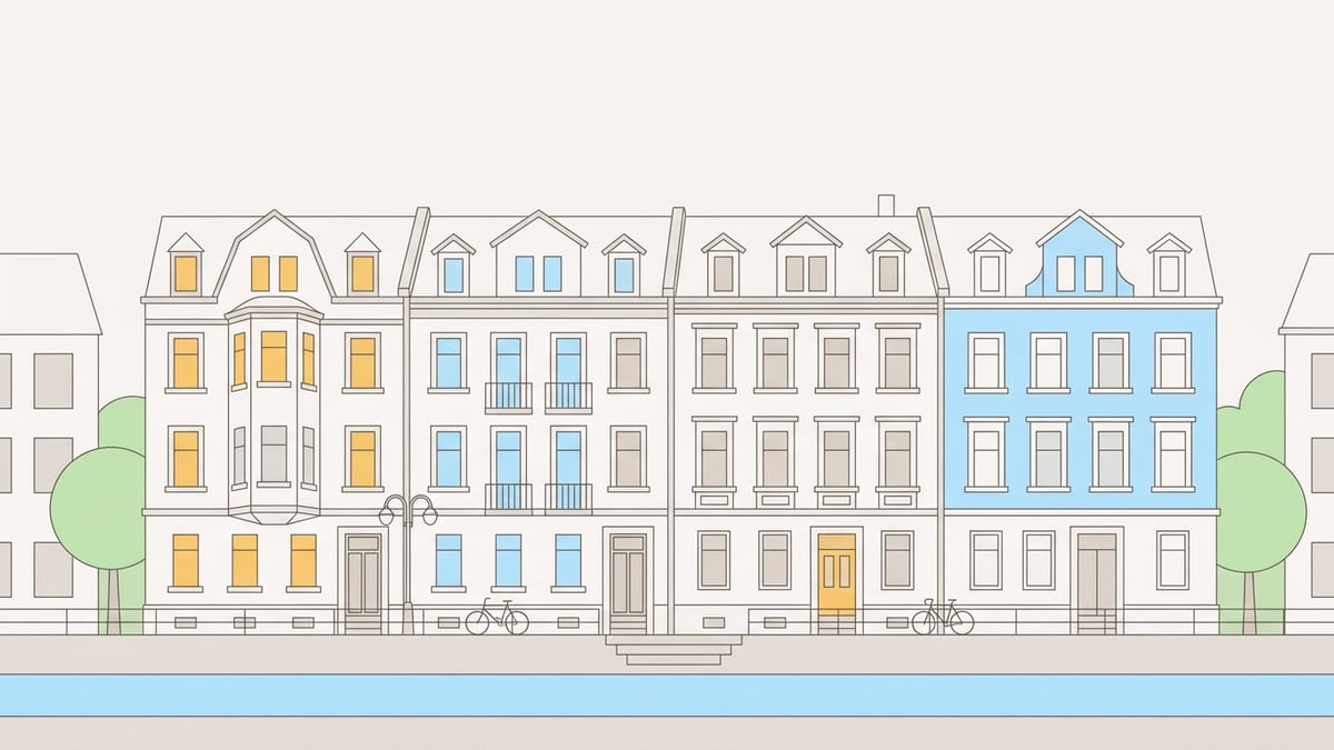 Illustrierte Straßenansicht von Vennkamp
