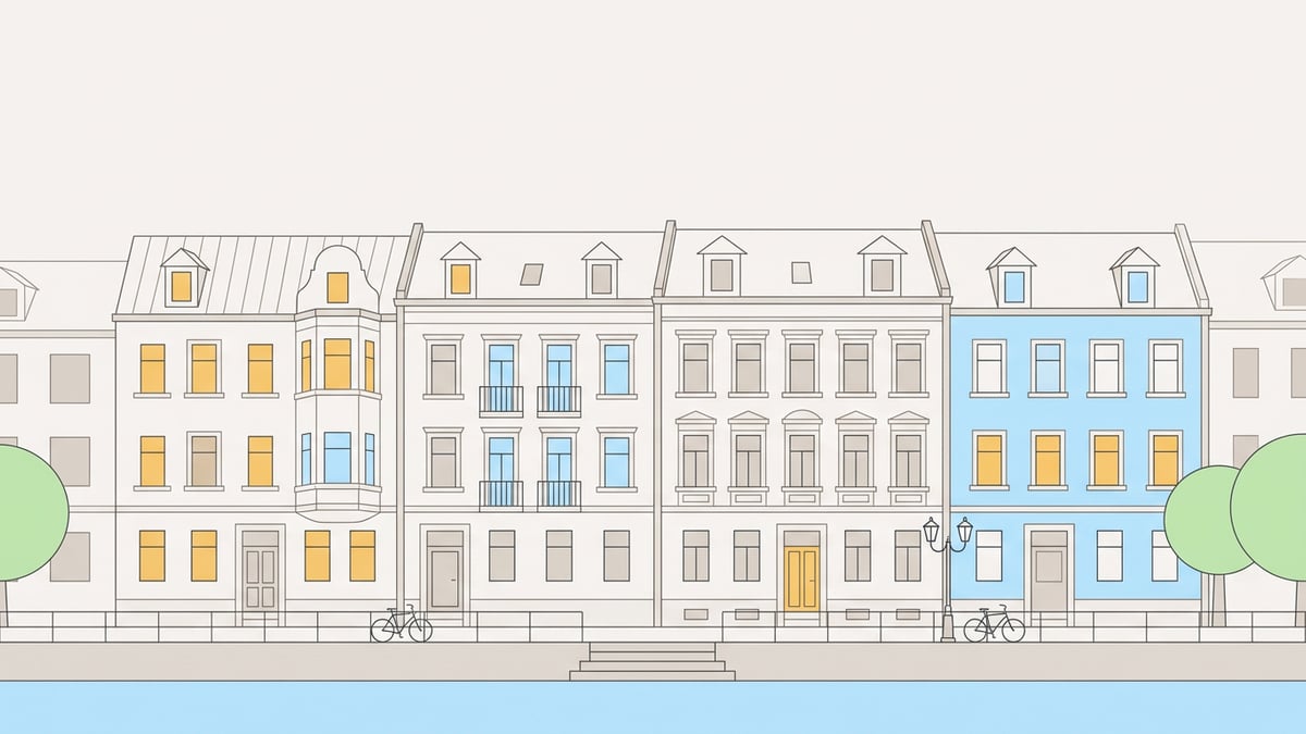 Illustrierte Straßenansicht von Berghofen