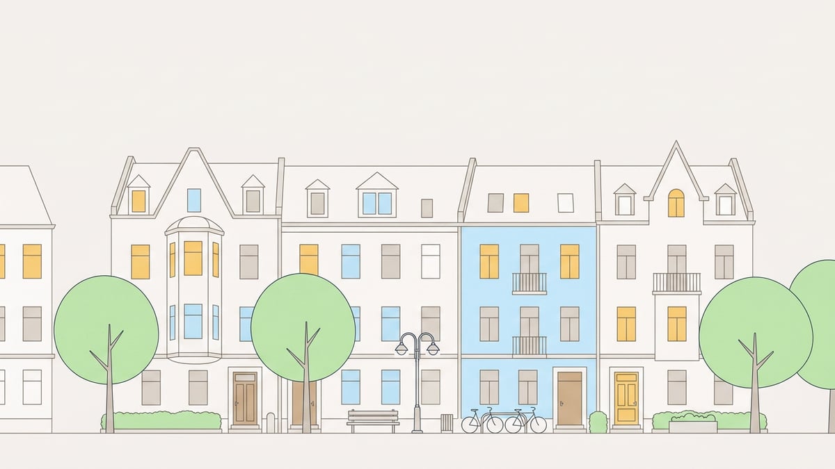 Illustrierte Straßenansicht von Dilldorf