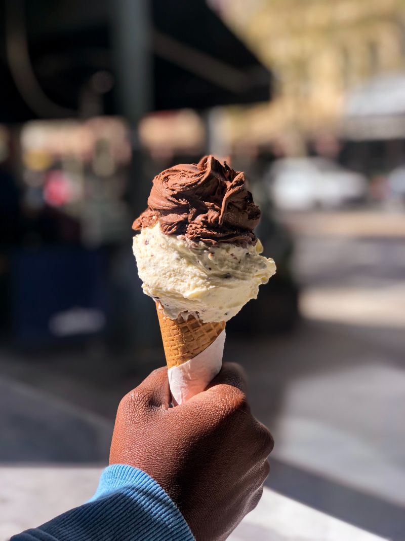 Eis im Hörnchen