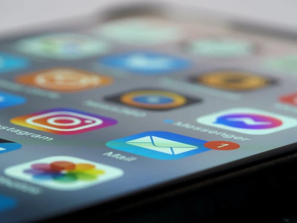 iphone menü in nahaufnahme