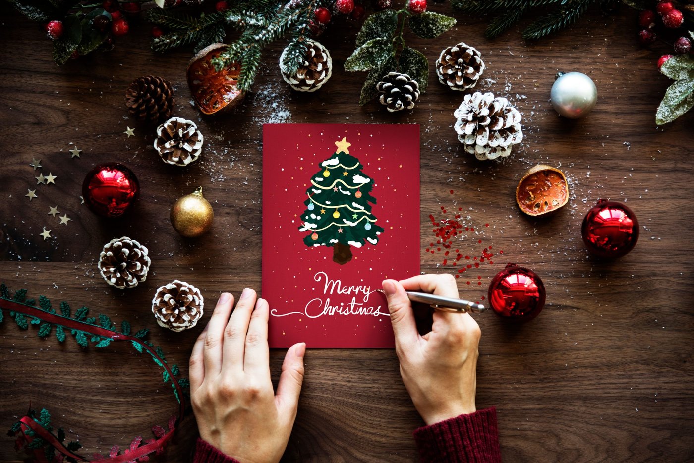 gebastelte weihnachtskarte