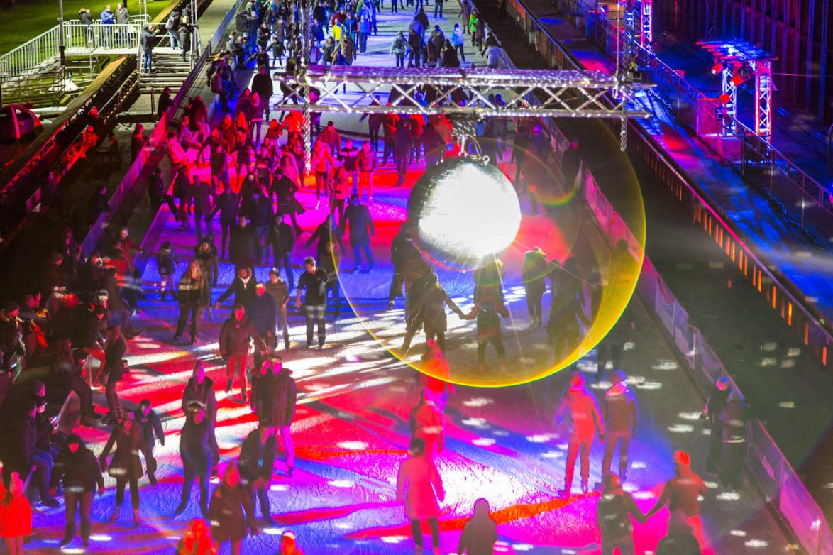 Temporäre Eisbahn auf Zeche Zollverein