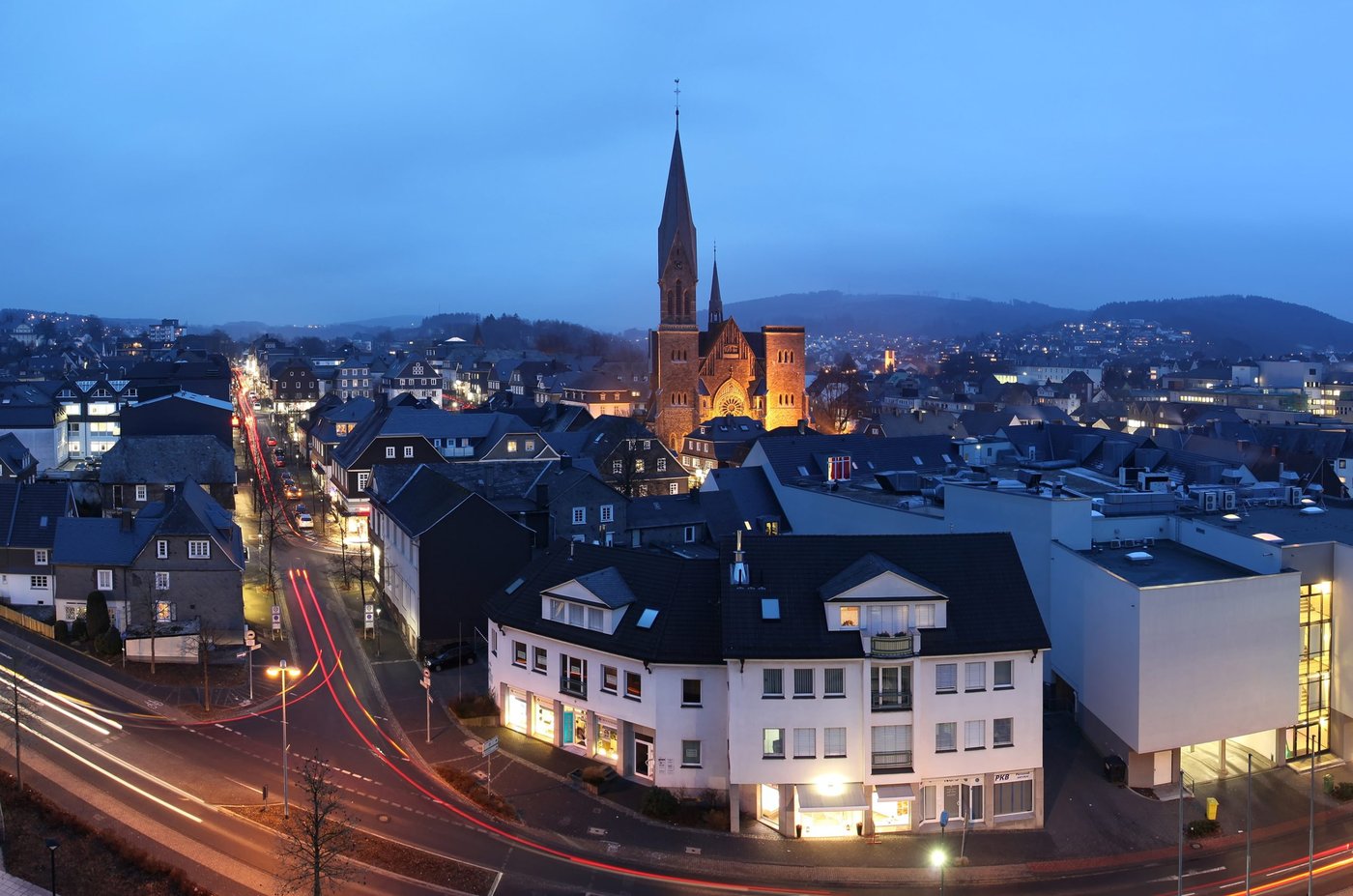 olpe bei nacht
