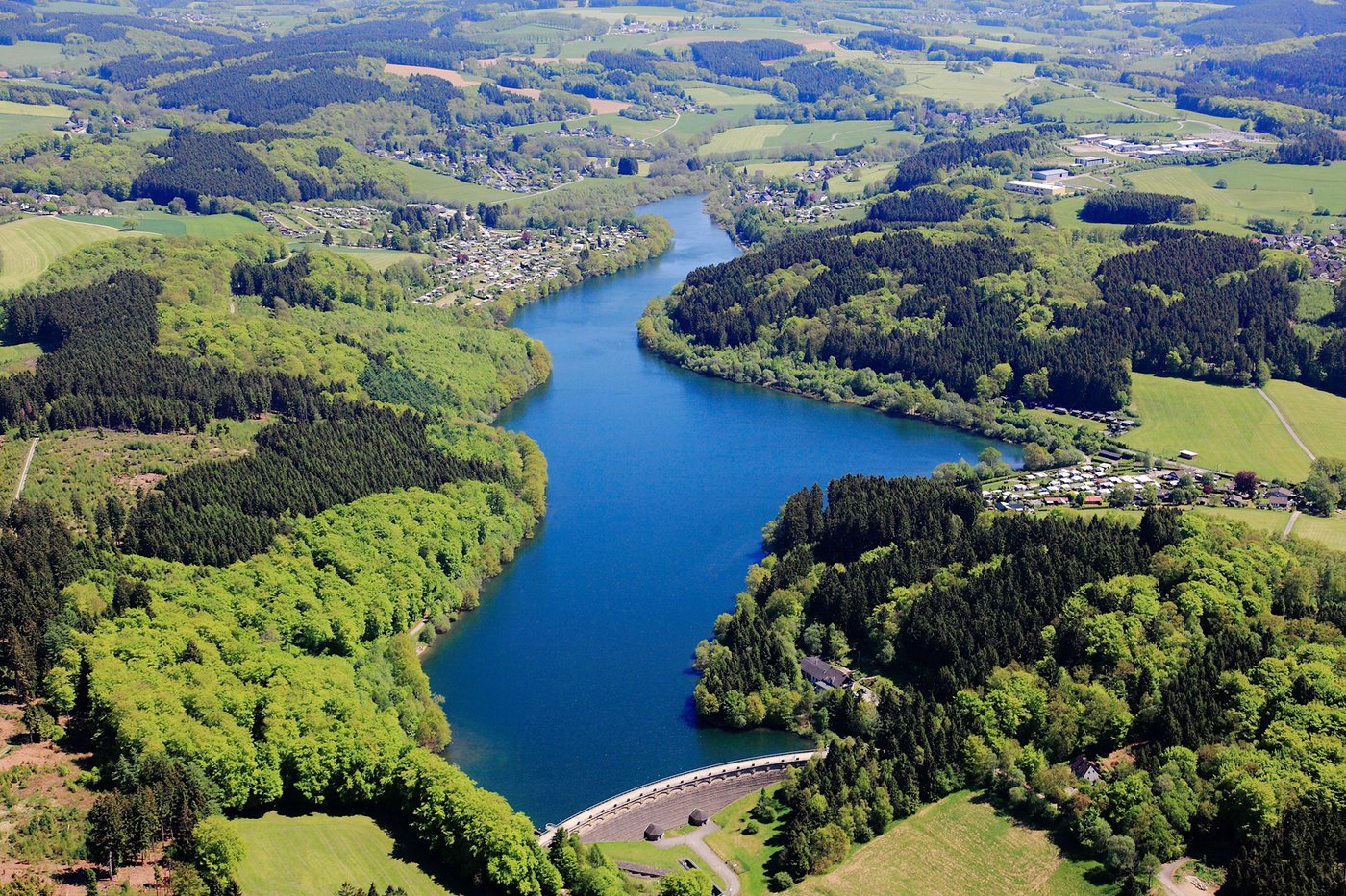 Luftbild Lingese-Talsperre