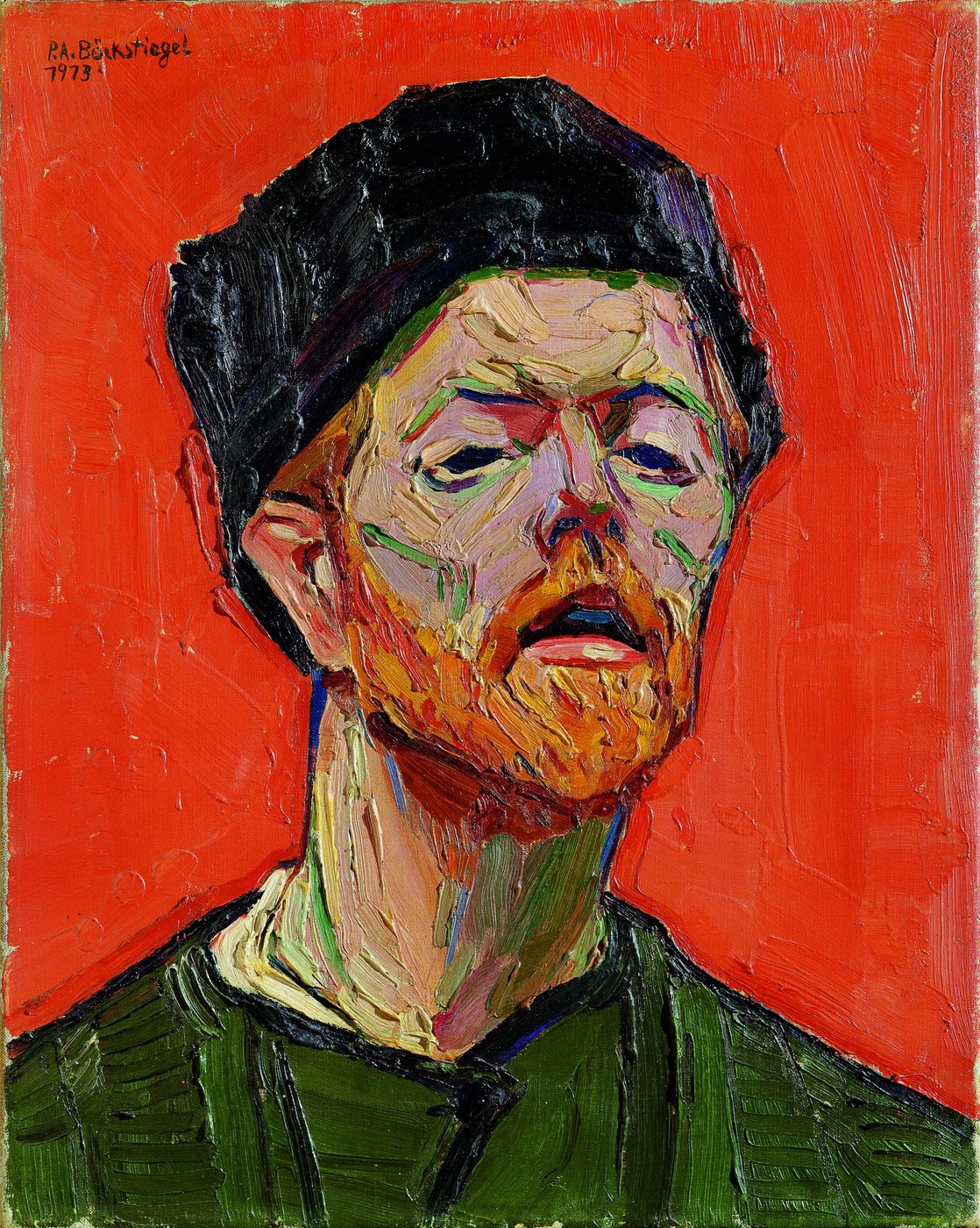 Peter August Böckstiegel: Selbstbildnis, 1913, Öl auf Leinwand, 47 × 38 cm, Peter-August-Böckstiegel-Stiftung, Werther (Westf.), Foto: Ingo Bustorf