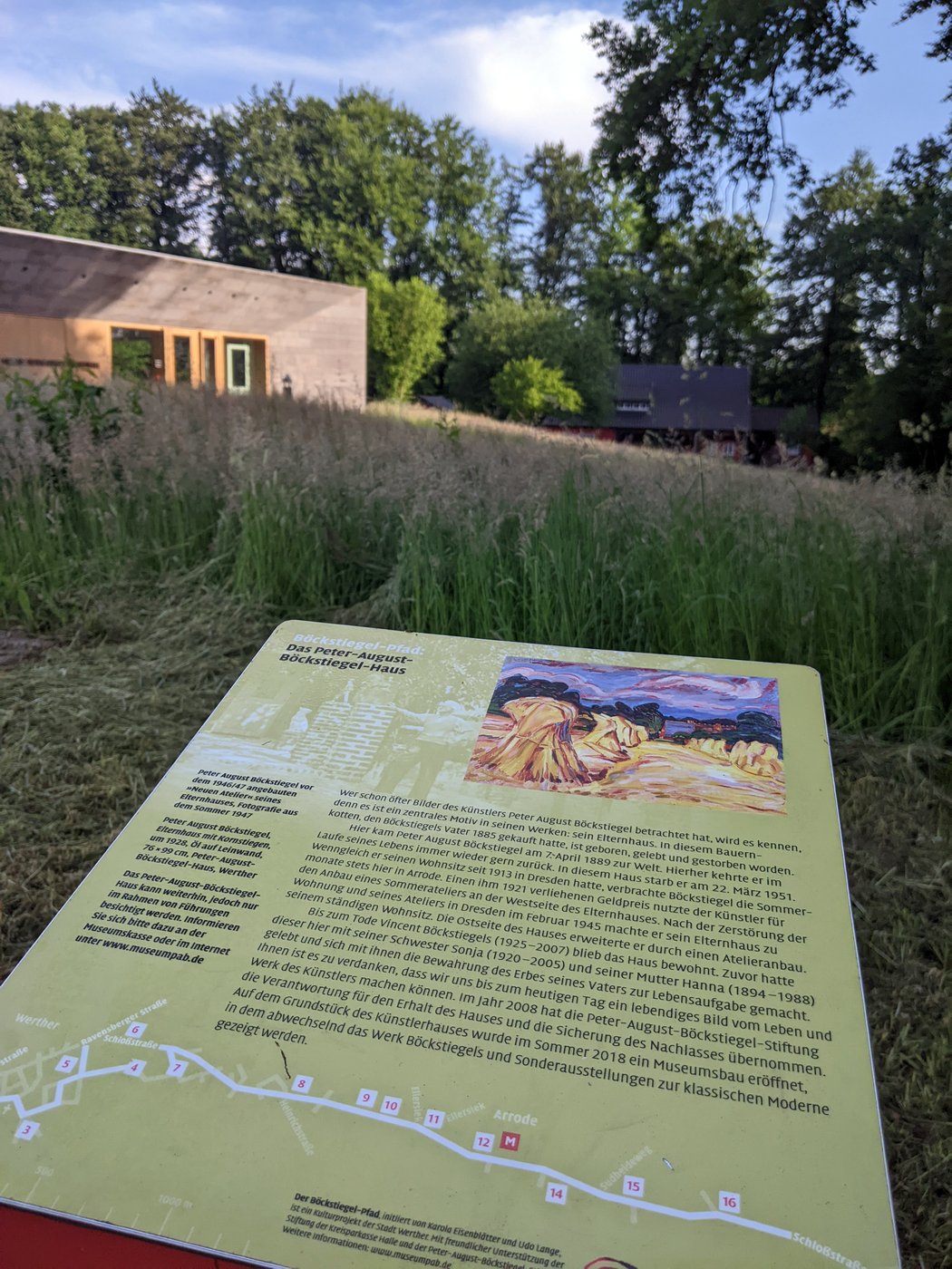 Böckstiegel-Pfad und Museum Peter August Böckstiegel,. Werther