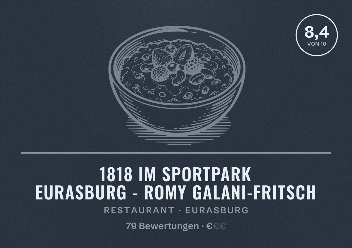 Illustriertes Poster von 1818 im Sportpark Eurasburg - Romy Galani-Fritsch, Restaurant in Eurasburg: Bewertung 8,4 von 10 aus 79 Bewertungen, Preisniveau €