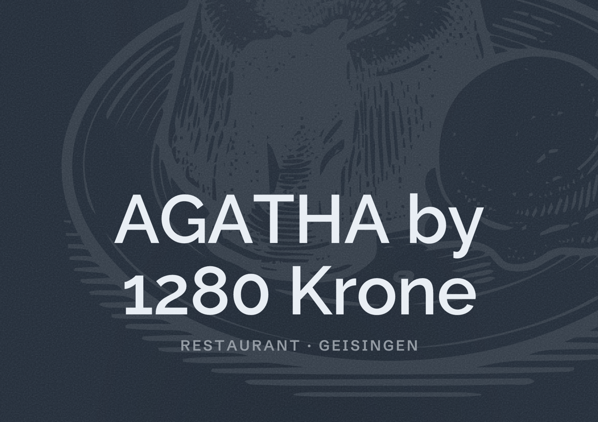 Illustriertes Poster von AGATHA by 1280 Krone, Restaurant in Geisingen