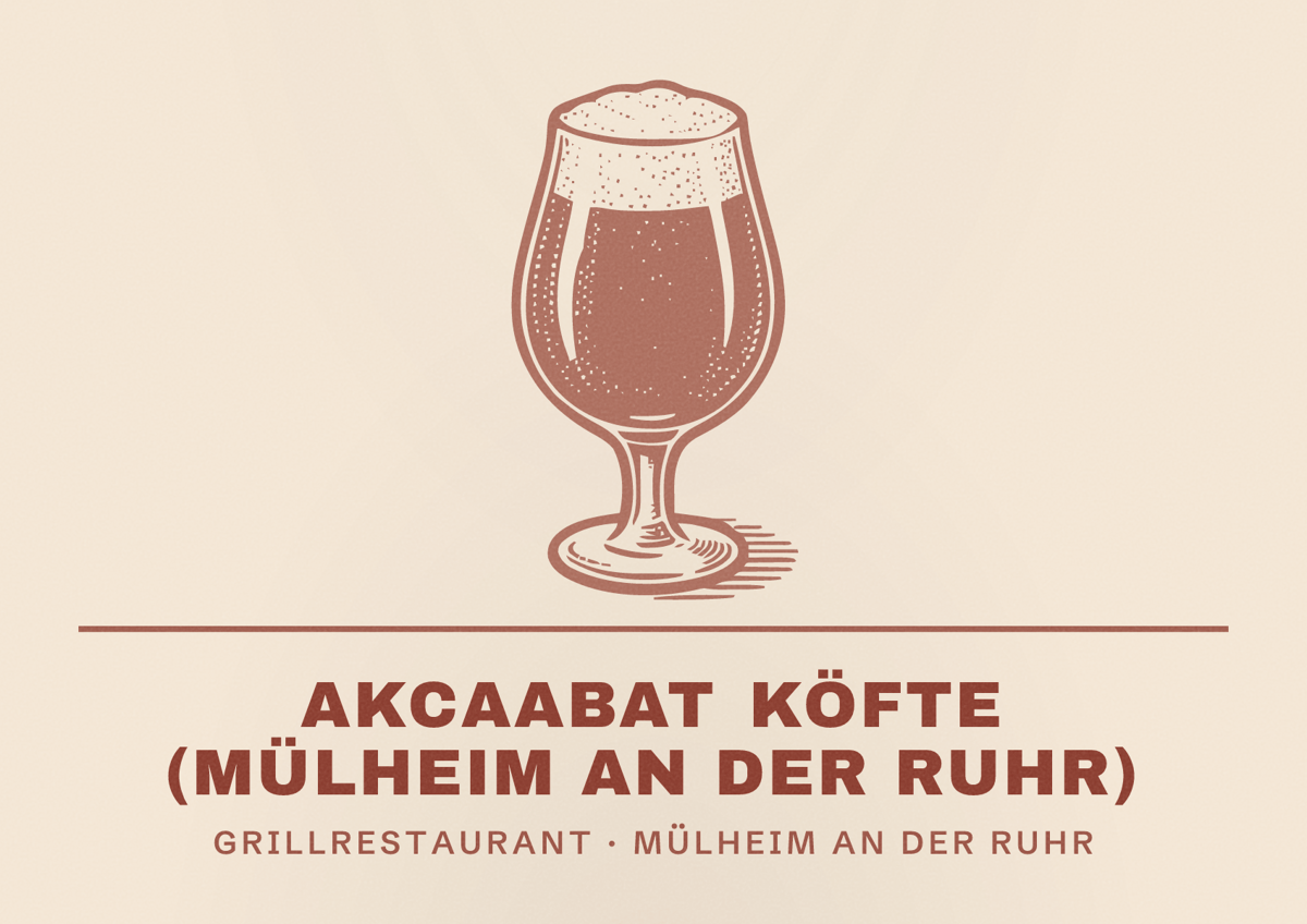 Illustriertes Poster von Akcaabat Köfte (Mülheim an der Ruhr), Grillrestaurant in Mülheim an der Ruhr