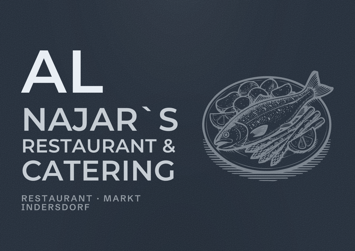 Illustriertes Poster von Al Najar`s Restaurant & Catering, Restaurant in Markt Indersdorf