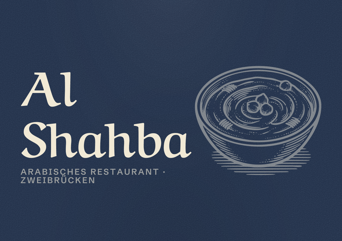 Illustriertes Poster von Al Shahba, Arabisches Restaurant in Zweibrücken