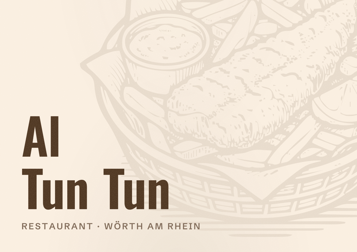 Illustriertes Poster von Al Tun Tun, Restaurant in Wörth am Rhein