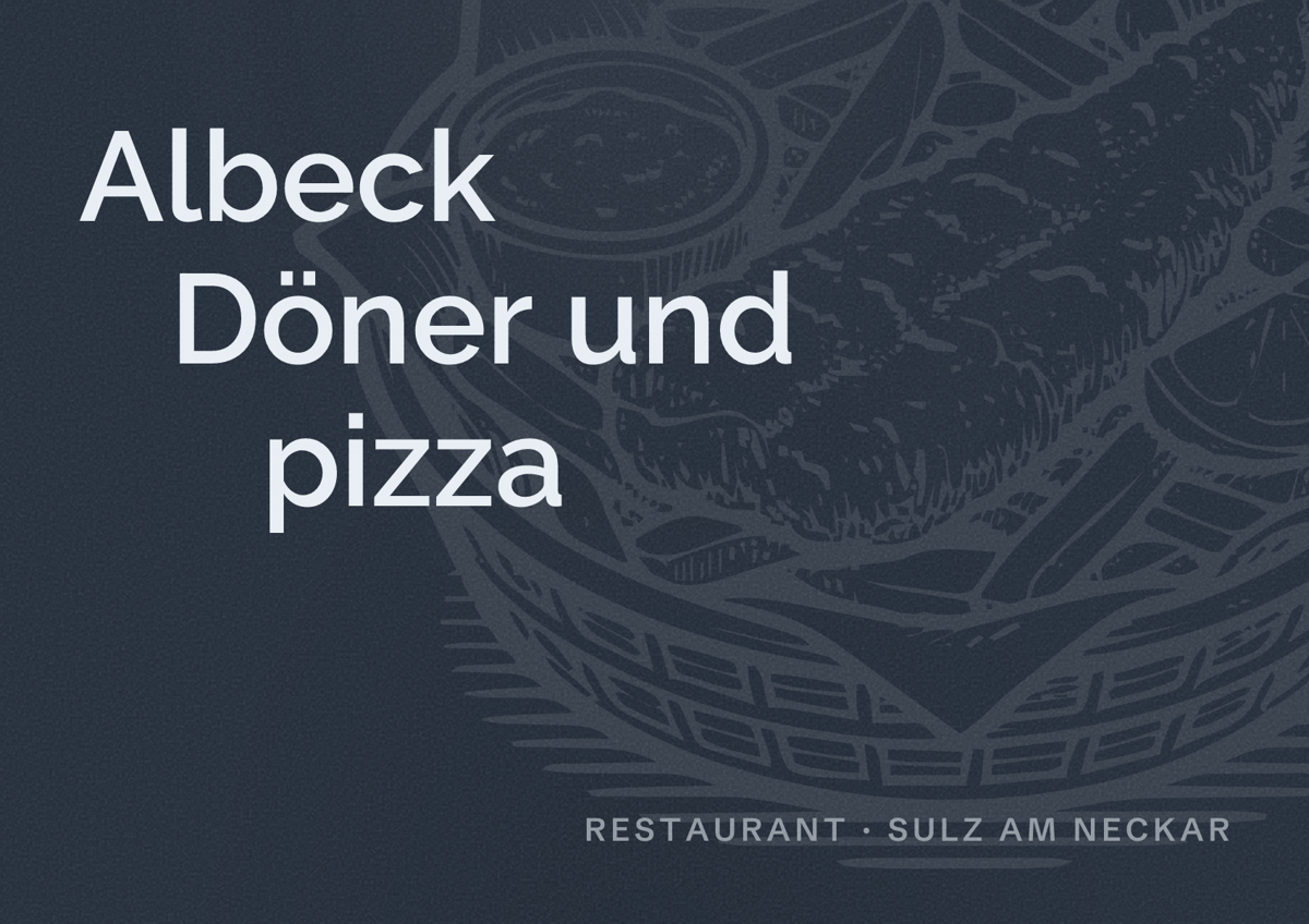 Illustriertes Poster von Albeck Döner und pizza, Restaurant in Sulz am Neckar