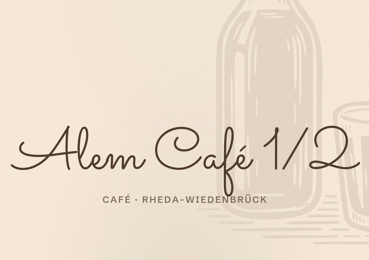 Illustriertes Poster von Alem Café 1/2, Café in Rheda-Wiedenbrück