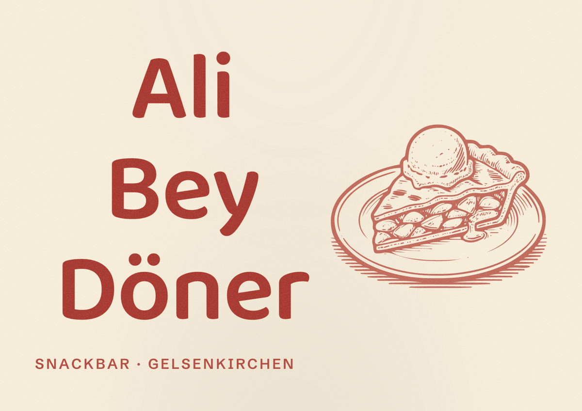 Illustriertes Poster von Ali Bey Döner, Snackbar in Gelsenkirchen