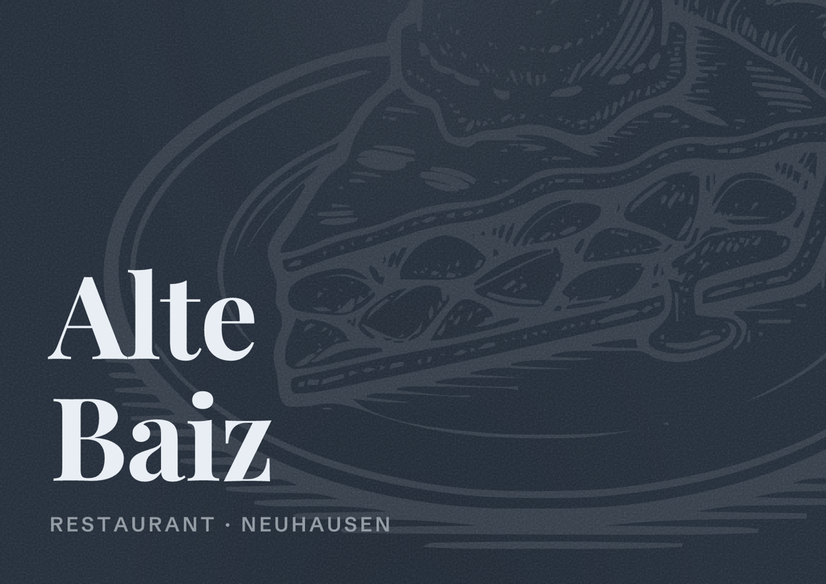 Illustriertes Poster von Alte Baiz, Restaurant in Neuhausen