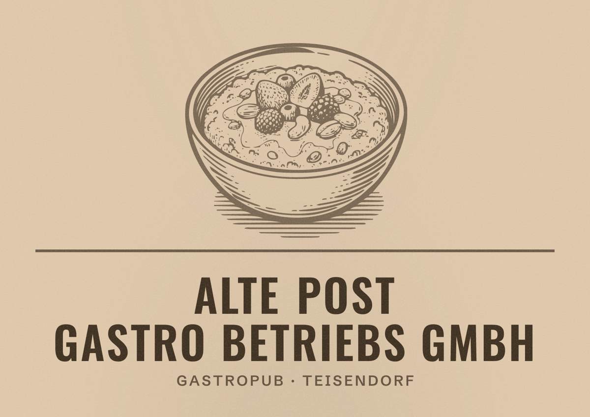 Illustriertes Poster von Alte Post Gastro Betriebs GmbH, Gastropub in Teisendorf