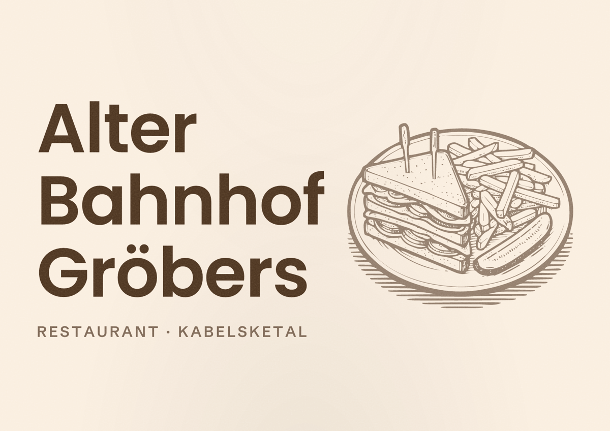 Illustriertes Poster von Alter Bahnhof Gröbers, Restaurant in Kabelsketal