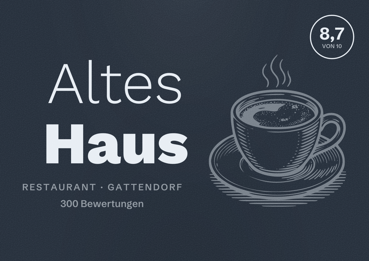 Illustriertes Poster von Altes Haus, Restaurant in Gattendorf: Bewertung 8,7 von 10 aus 300 Bewertungen