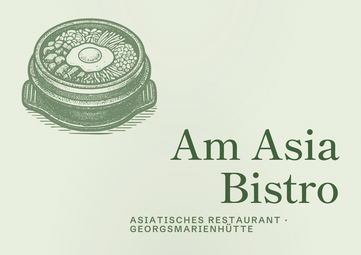 Illustriertes Poster von Am Asia Bistro, Asiatisches Restaurant in Georgsmarienhütte
