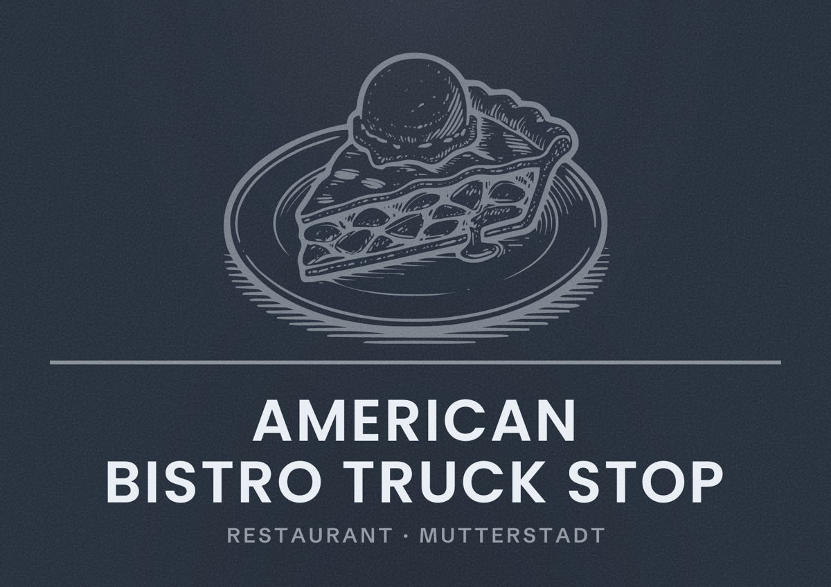 Illustriertes Poster von American Bistro Truck Stop, Restaurant in Mutterstadt