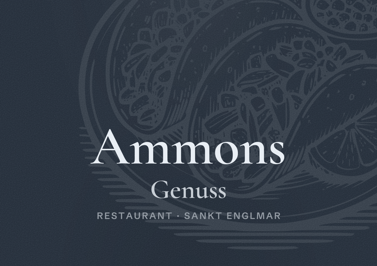 Illustriertes Poster von Ammons Genuss, Restaurant in Sankt Englmar