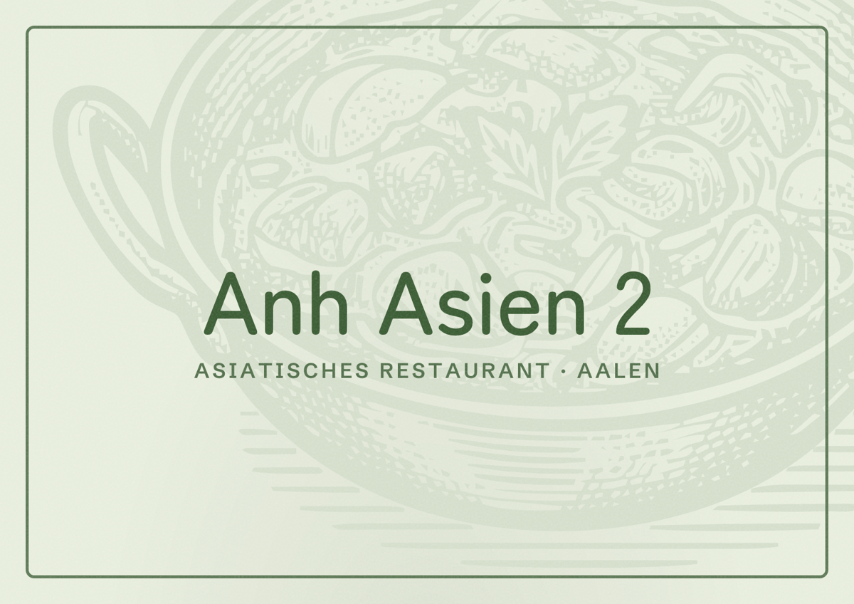 Illustriertes Poster von Anh Asien 2, Asiatisches Restaurant in Aalen