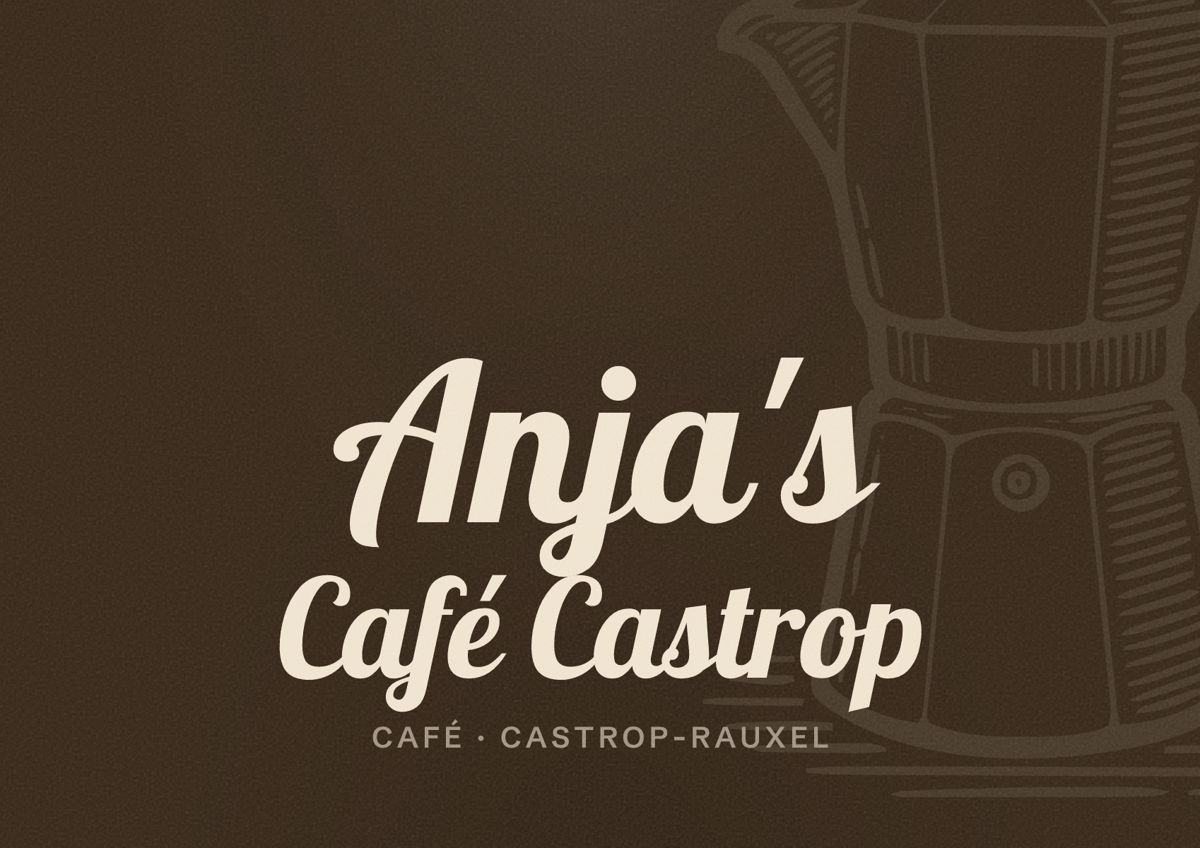 Illustriertes Poster von Anja's Café Castrop, Café in Castrop-Rauxel