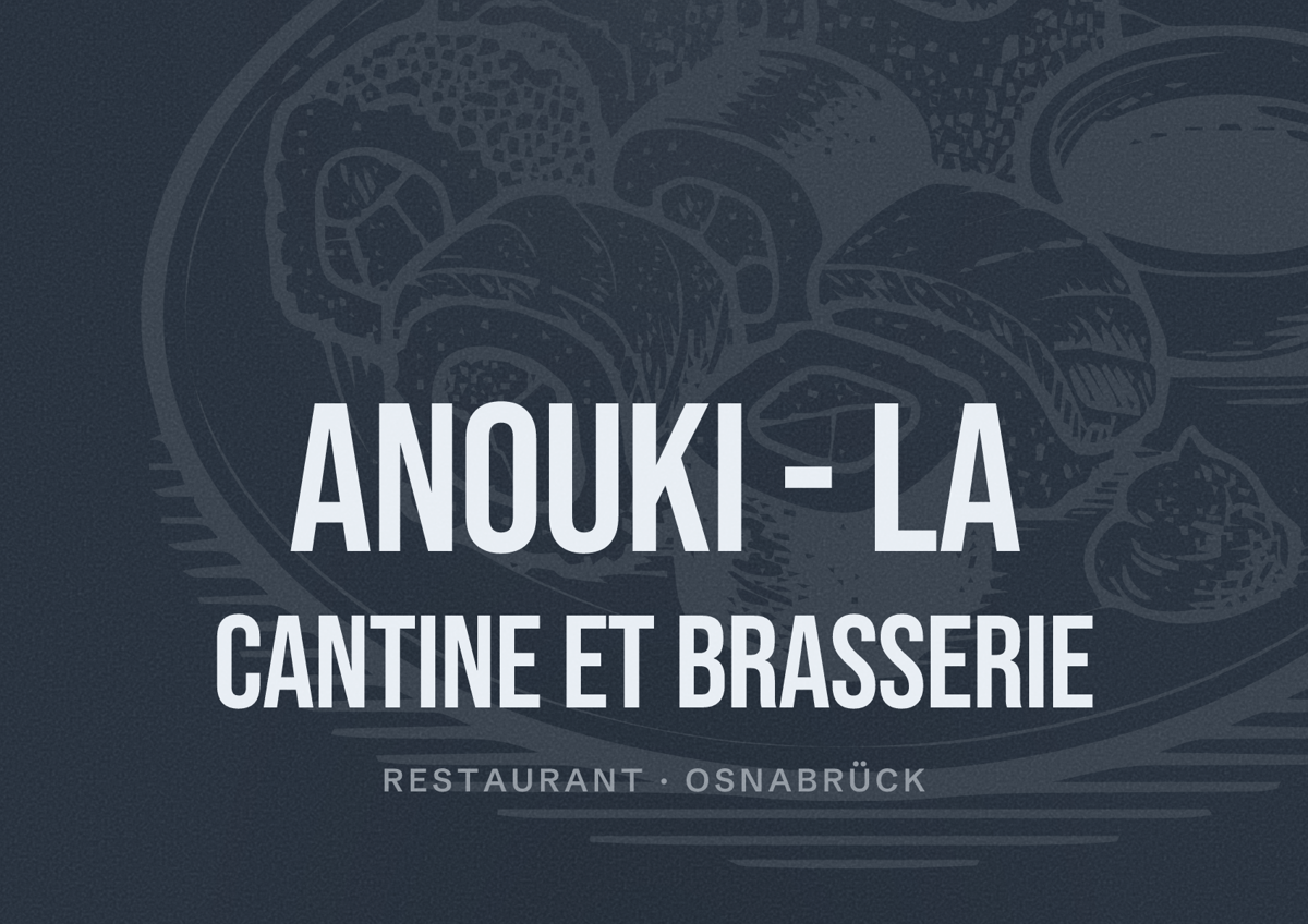 Illustriertes Poster von Anouki - La Cantine et Brasserie, Restaurant in Osnabrück
