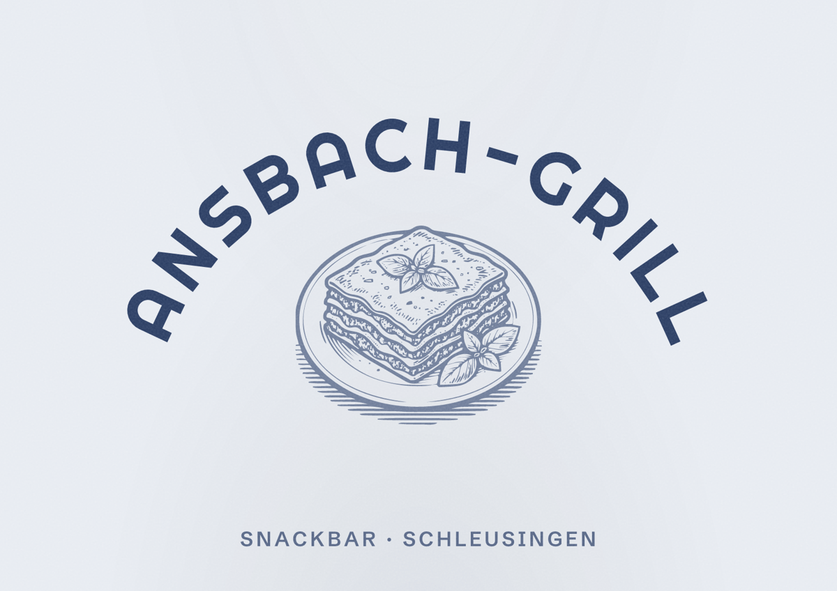 Illustriertes Poster von Ansbach-Grill, Snackbar in Schleusingen